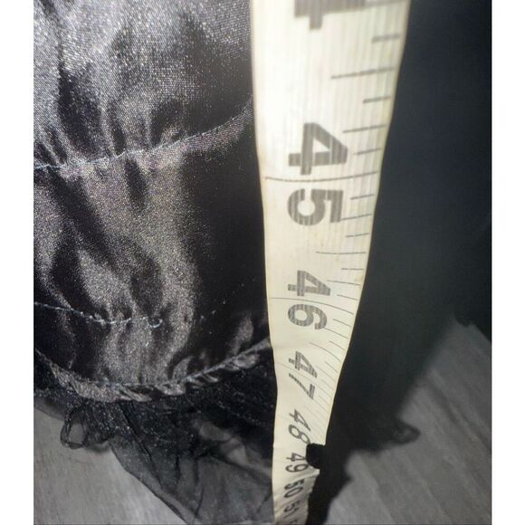 Custom Made Girl's Sequined Waist & Bow Hi-Low Hem Dress Gown Black Gold Small - Picture 10 of 16